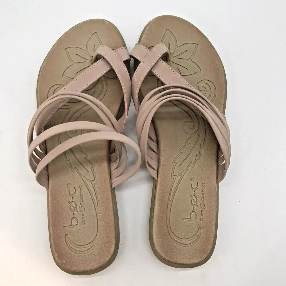 B.O.C. BØRN Concept Alisha Blush Sandals Women's 8M Pink Gum Sole Slip-On Slides